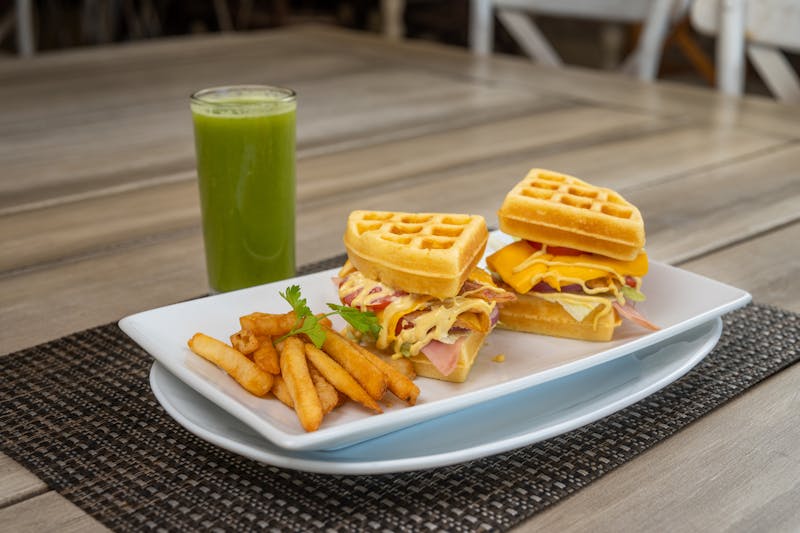 Seasoned Waffle Fries - crispy golden waffle-cut fries